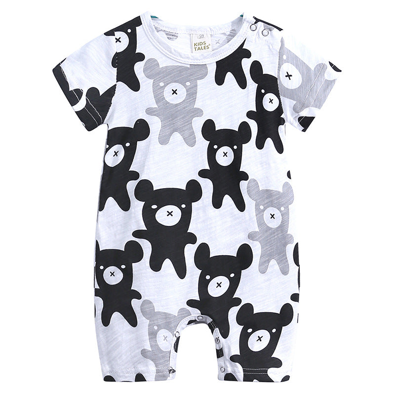 Baby Onesies Summer Slub Cotton Short Sleeves