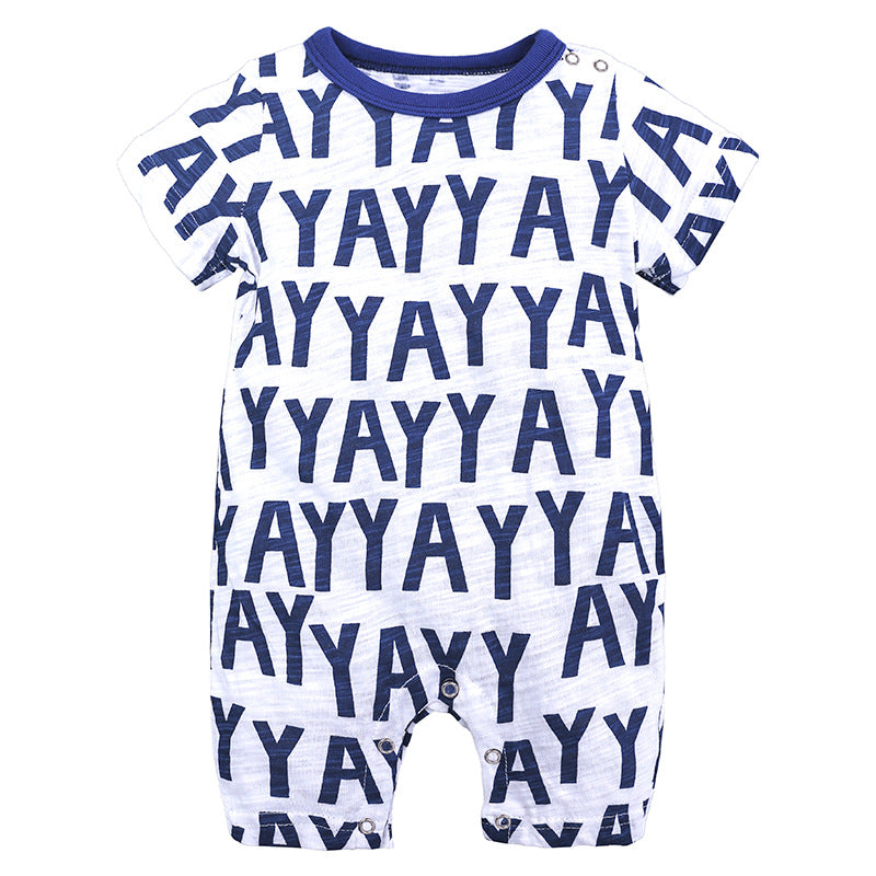 Baby Onesies Summer Slub Cotton Short Sleeves