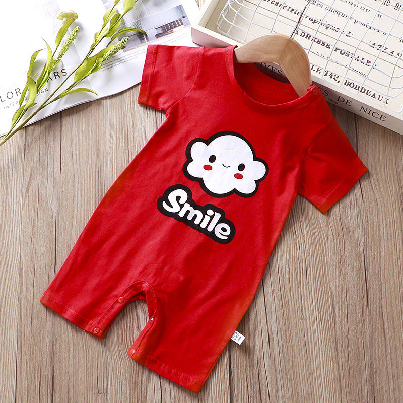 Color: Clouds, Child size: 59cm - Baby Onesies Summer 0-3 Months Cotton Baby Romper