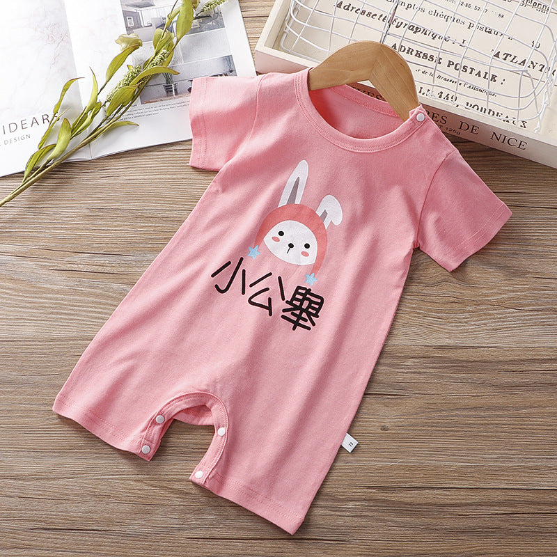 Color: Little princess, Child size: 73cm - Baby Onesies Summer 0-3 Months Cotton Baby Romper