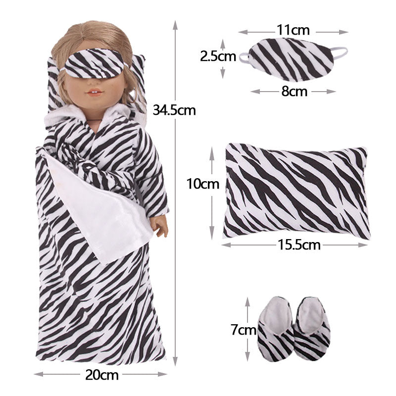 Set Sleeping Bag Pajamas Pillow Eye Mask Shoes