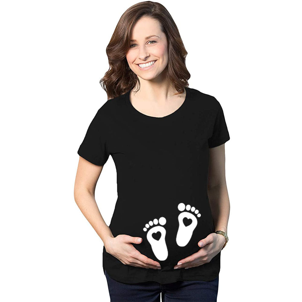 Color: N, Size: S - Fun Hand Print Maternity