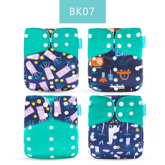 Specification: BK07 - Washable Eco-friendly Cloth Diaper Ecological Adjustable Nappy Reusable Diaper