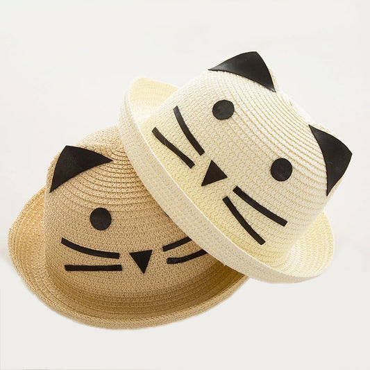 Korean style princess kids sun shade straw hat