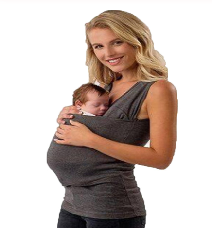 style: Mam Grey, Size: 2XL - Mom Carrier Baby Tshirt Cloth