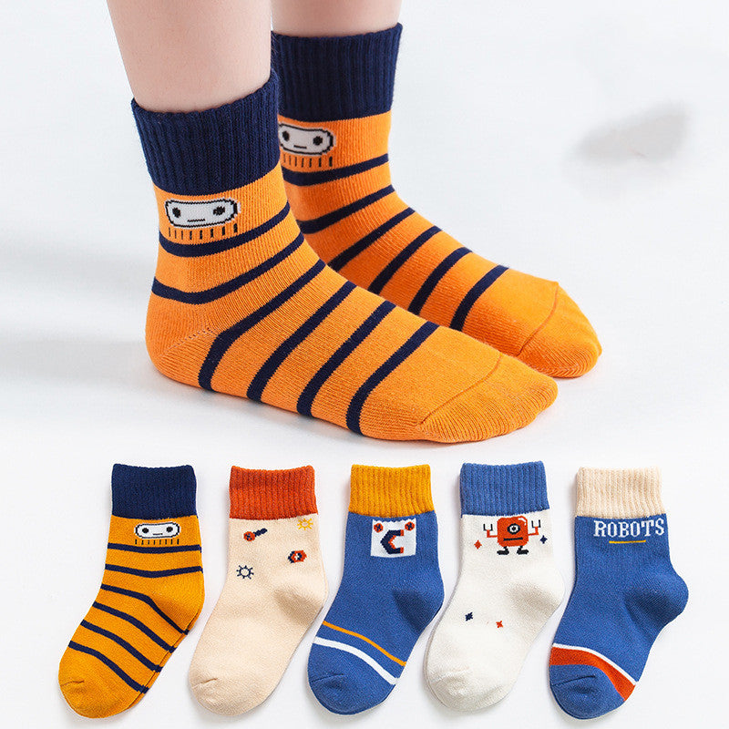 Autumn and winter children's socks cotton in tube baby socks