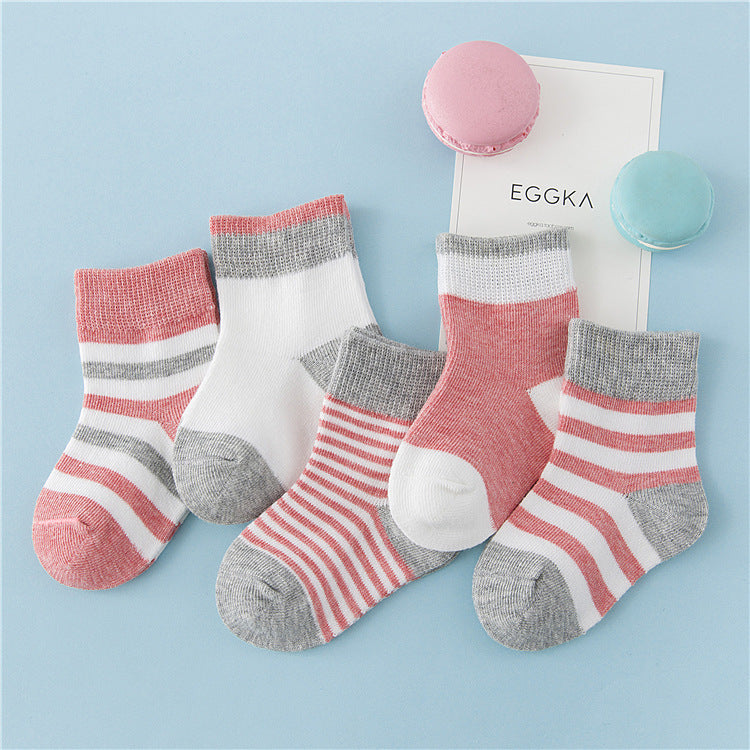 Winter cotton striped socks for children