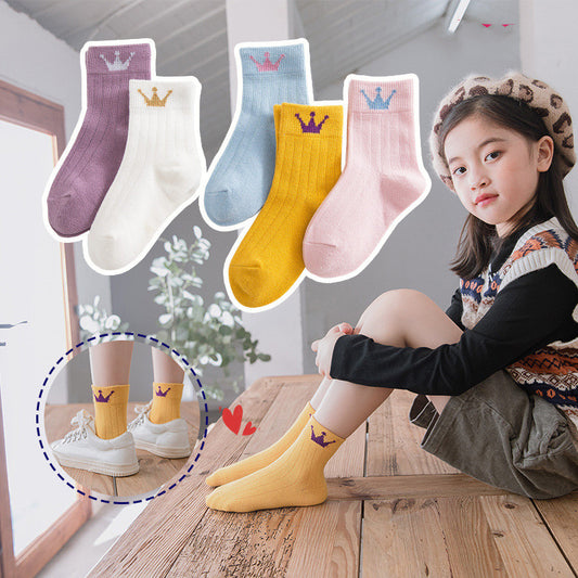 Children's socks autumn and winter combed cotton cartoon