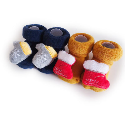 2 Pack Christmas Santa and Christmas Bell Booties