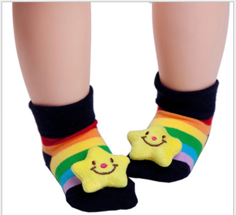 style: 1, Age: 0 to 3months - Cute Animal Cartoon Non-Slip Rubber Cotton Socks