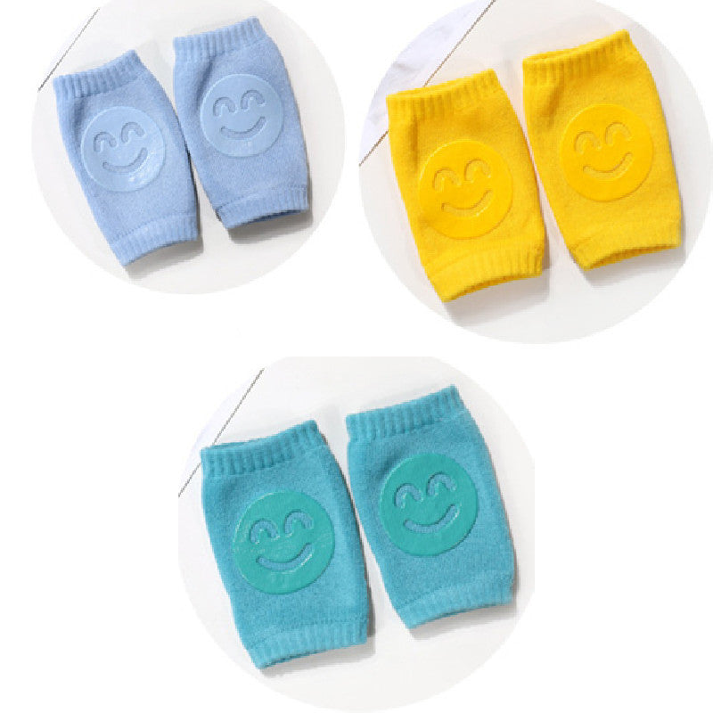 Color: Blue yellow green, quantity: Q3pcs - Summer Terry Baby Socks Knee Pads