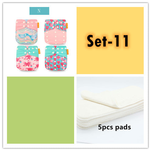 Specification: Set 11 - Washable Eco-friendly Cloth Diaper Ecological Adjustable Nappy Reusable Diaper