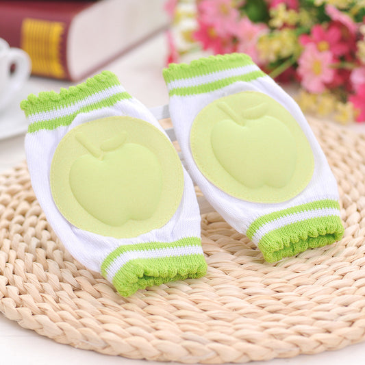 Color: Green, Kid Sock Size: 13X9CM - Sponge Baby Crawling Toddler Anti-fall Knock-proof Elbow Socks