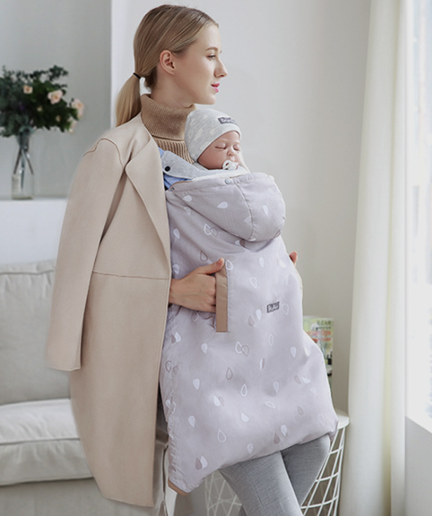 Infants and children's slings cloaked by the baby autumn and winter thick windproof warmth holding blanket baby two-piece sleeping bag