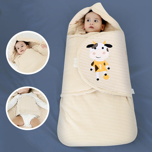 Color: Cattle, Size: 90x52 - Baby Sleeping Bag Thickened Out In Autumn And Winter