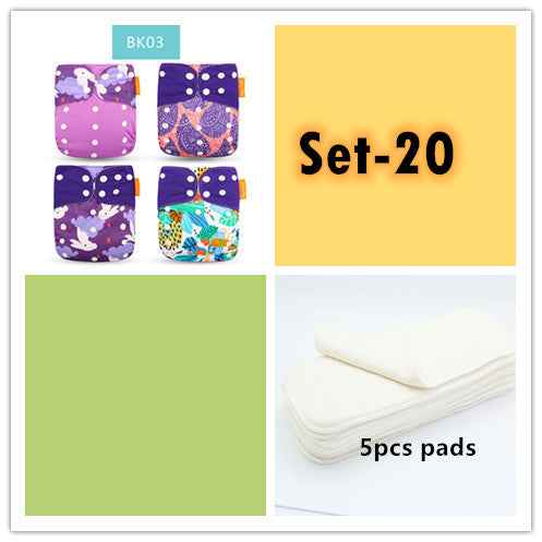 Specification: Set 20 - Washable Eco-friendly Cloth Diaper Ecological Adjustable Nappy Reusable Diaper