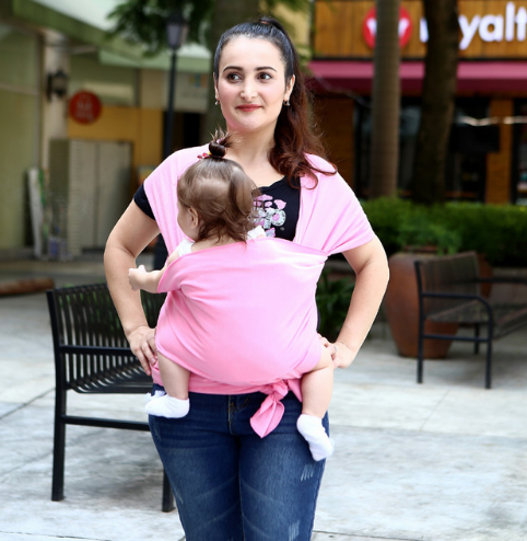 Style: A, Color: Pink - Baby Carrier Sling For Newborns Soft Infant Wrap Breathable Wrap Hipseat Breastfeed Birth Comfortable Nursing Cover