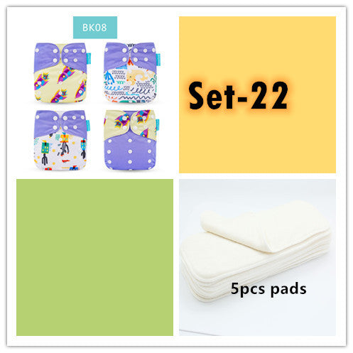 Specification: Set 22 - Washable Eco-friendly Cloth Diaper Ecological Adjustable Nappy Reusable Diaper