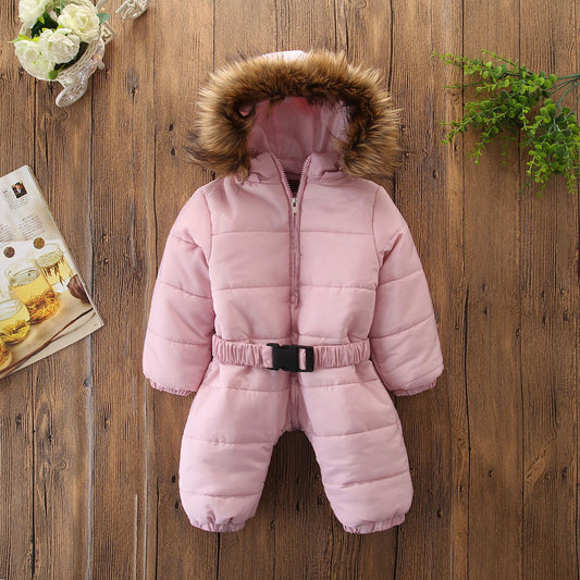 Size: 100cm, Color: Pink - Baby jumpsuit