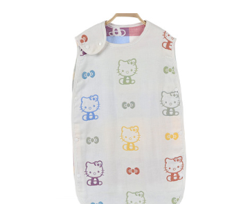 Color: KT Cat, Size: 45x80cm - Gauze baby sleeping bag