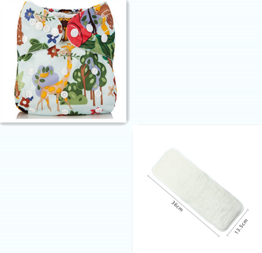 Color: F34 witha diaper - Baby Cloth Diapers, Washable Diapers