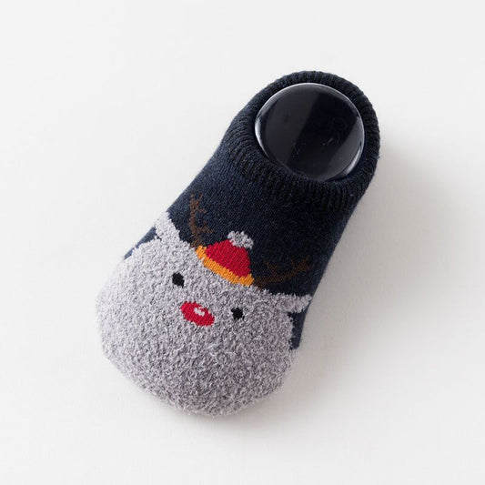 style: P, Size: S - Cute Cartoon Children's Socks Terry Thickened Baby