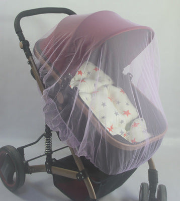 Color: Purple encrypt - Increase baby stroller nets Baby stroller encryption full cover nets General dustproof and anti-mosquito