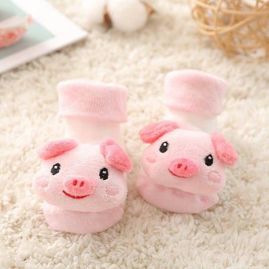 Cute Super Cute Plus Velvet Warm Non-slip Baby Floor Toddler Doll Socks