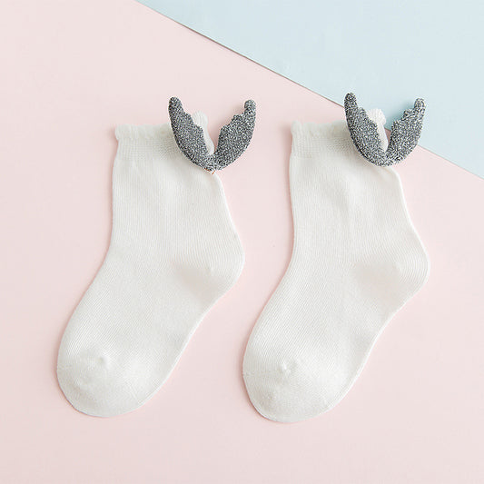 Girls fashion wing socks