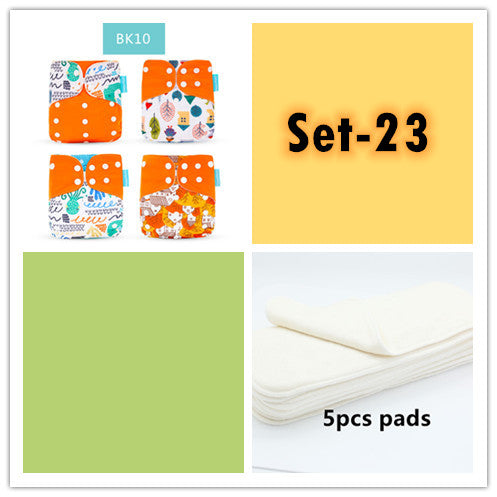 Specification: Set 23 - Washable Eco-friendly Cloth Diaper Ecological Adjustable Nappy Reusable Diaper