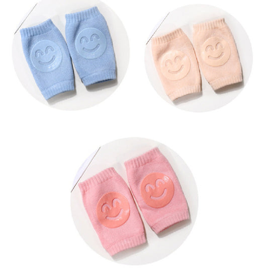 Color: Blue color pink, quantity: Q3pcs - Summer Terry Baby Socks Knee Pads