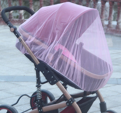 Color: Pink encrypt - Increase baby stroller nets Baby stroller encryption full cover nets General dustproof and anti-mosquito