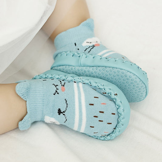 Color: Lack bule, Size: 11cm - Baby Floor Socks