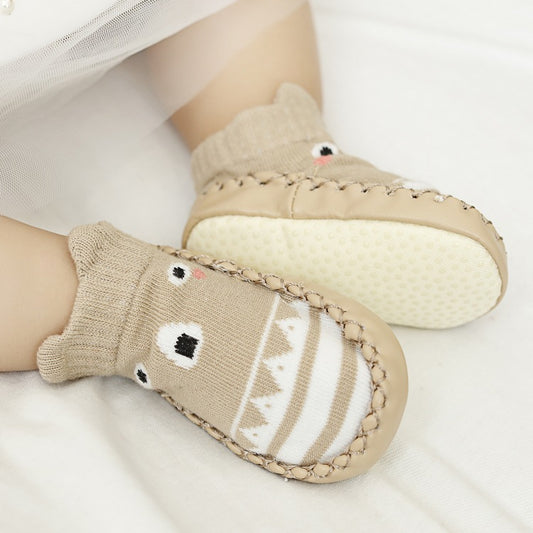 Color: Khaki, Size: 14cm - Baby Floor Socks