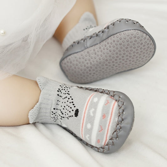 Color: Gray, Size: 13cm - Baby Floor Socks
