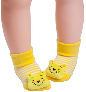 style: 13, Age: 0 to 12 months - Cute Animal Cartoon Non-Slip Rubber Cotton Socks