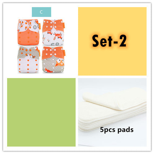 Specification: Set 2 - Washable Eco-friendly Cloth Diaper Ecological Adjustable Nappy Reusable Diaper