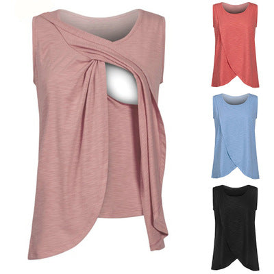 New Summer Big Code Shirts For Breastfeeding Mother