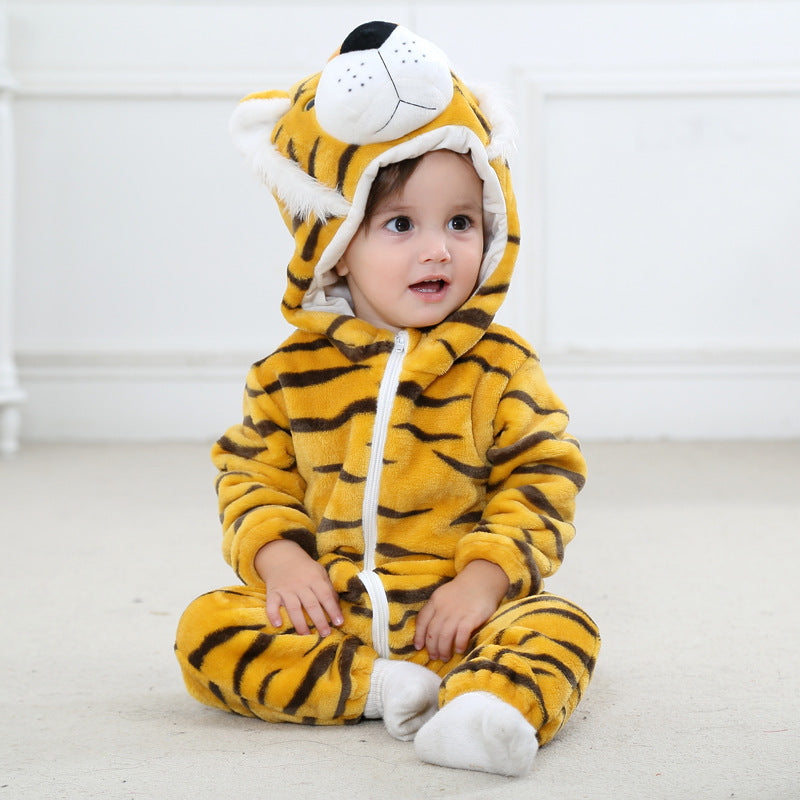 Color: Tiger, Appropriate Height: 6 to 12 - Baby Rompers Winter Autumn Clothes