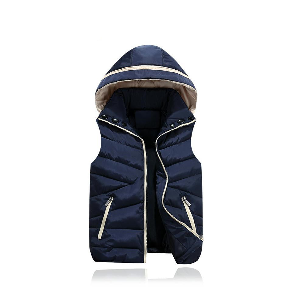 Color: Dark Blue, Size: 120cm - Autumn And Winter Children's Down Cotton Vest