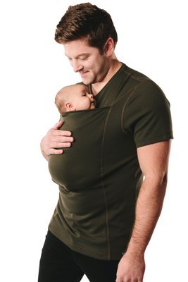 style: Male army green, Size: 3XL - Mom Carrier Baby Tshirt Cloth