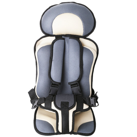 Color: Beige Grey - Infant Safe Seat Mat Portable Baby Safety Seat Children's Chairs Updated Version Thickening Sponge Kids Car Stroller Seats Pad