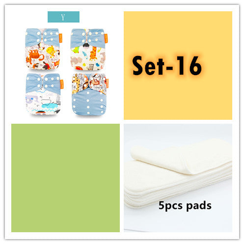 Specification: Set 16 - Washable Eco-friendly Cloth Diaper Ecological Adjustable Nappy Reusable Diaper