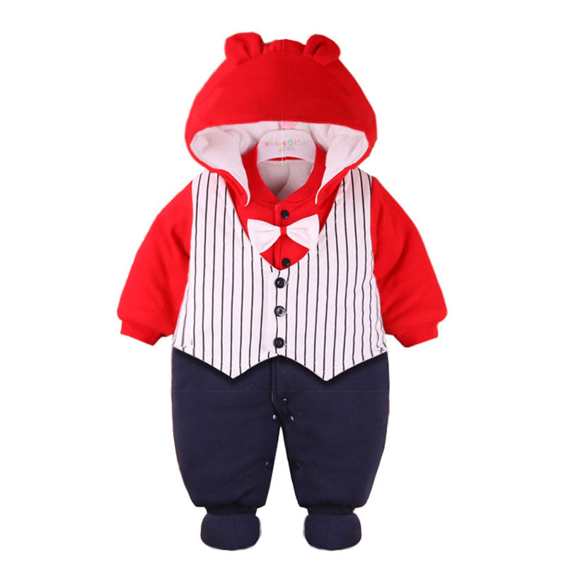 Color: 2 stytle, Size: 9m - The baby thickens the onesie