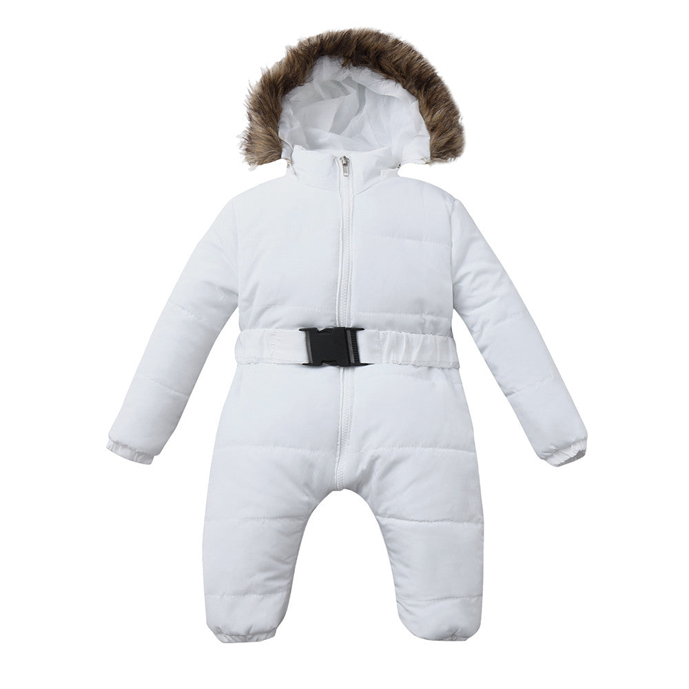 Size: 70cm, Color: White - Baby jumpsuit