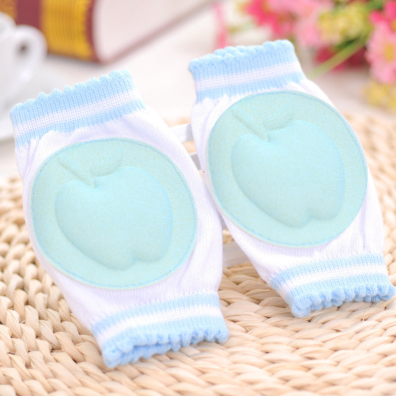 Color: Blue, Kid Sock Size: 13X9CM - Sponge Baby Crawling Toddler Anti-fall Knock-proof Elbow Socks