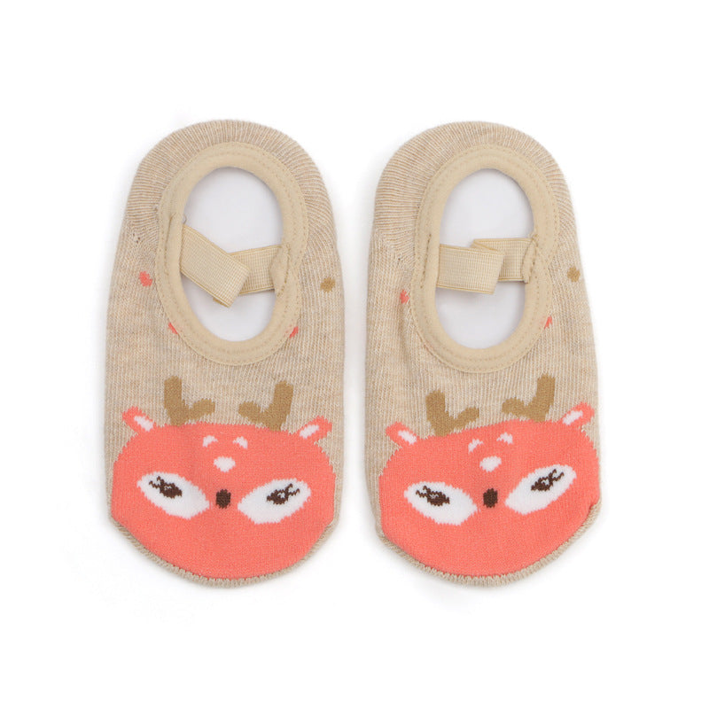 Color: Light Brown, Size: 12cm - Non-slip animal floor socks