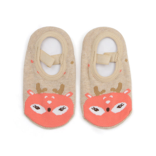 Color: Light Brown, Size: 14cm - Non-slip animal floor socks