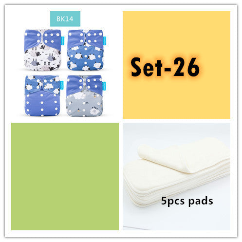 Specification: Set 26 - Washable Eco-friendly Cloth Diaper Ecological Adjustable Nappy Reusable Diaper