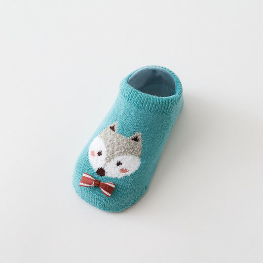 style: J, Size: L - Cute Cartoon Children's Socks Terry Thickened Baby